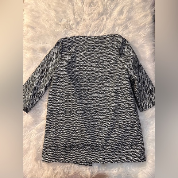 H&M retro black and white open front coat size:10 - Picture 3 of 3